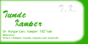 tunde kamper business card